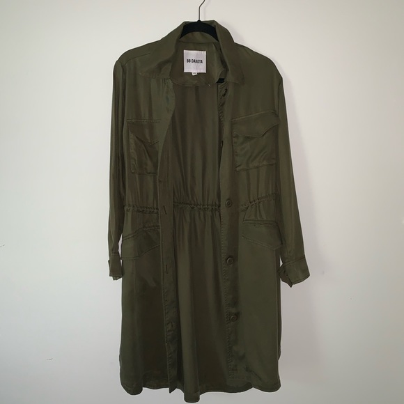 BB DAKOTA Averie Olive Green Utility Jacket ✨ NEW - Picture 6 of 9